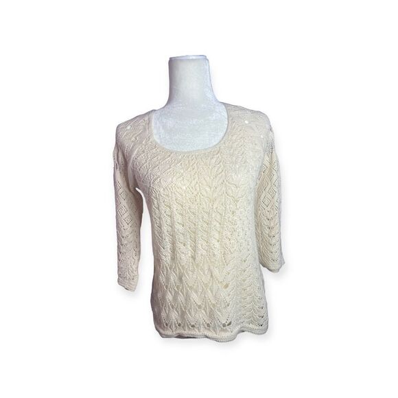 Lucky Brand Cream Knit Top - Picture 1 of 4
